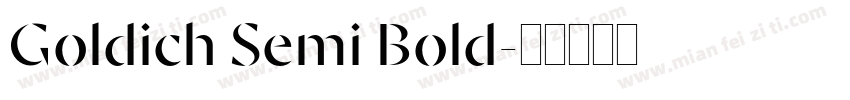 Goldich Semi Bold字体转换